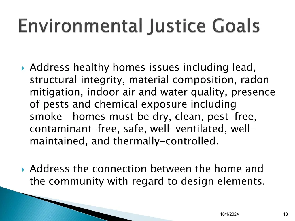 address healthy homes issues including lead