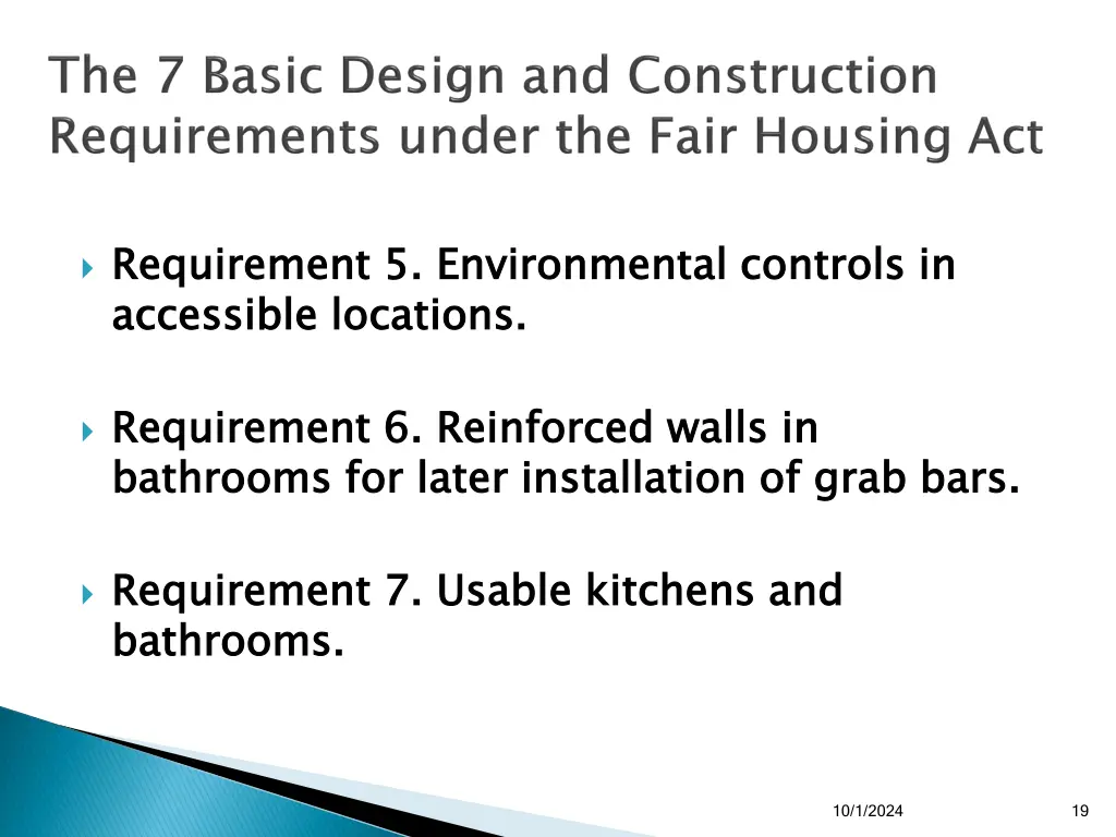 requirement 5 environmental accessible locations