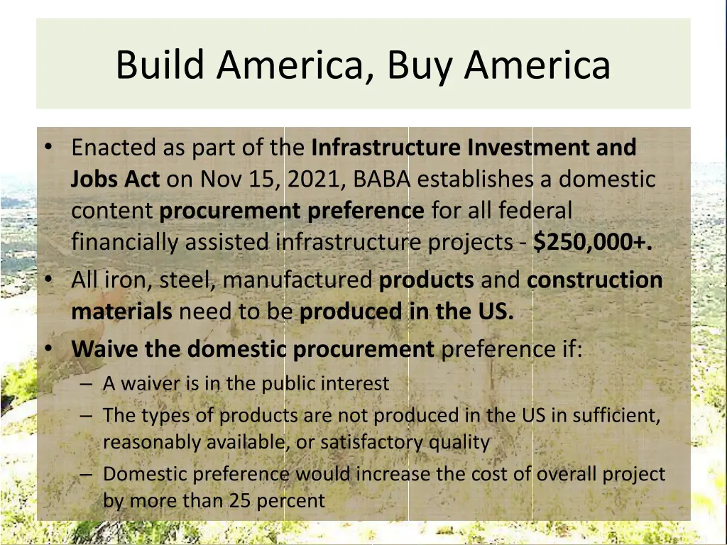 build america buy america