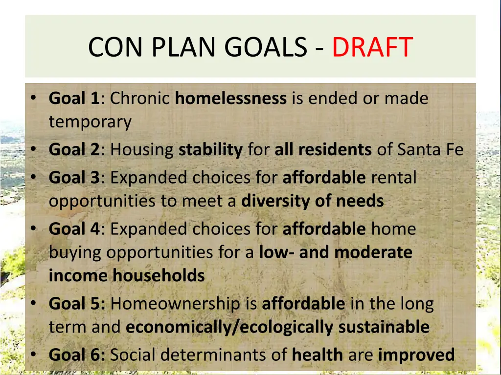 con plan goals draft