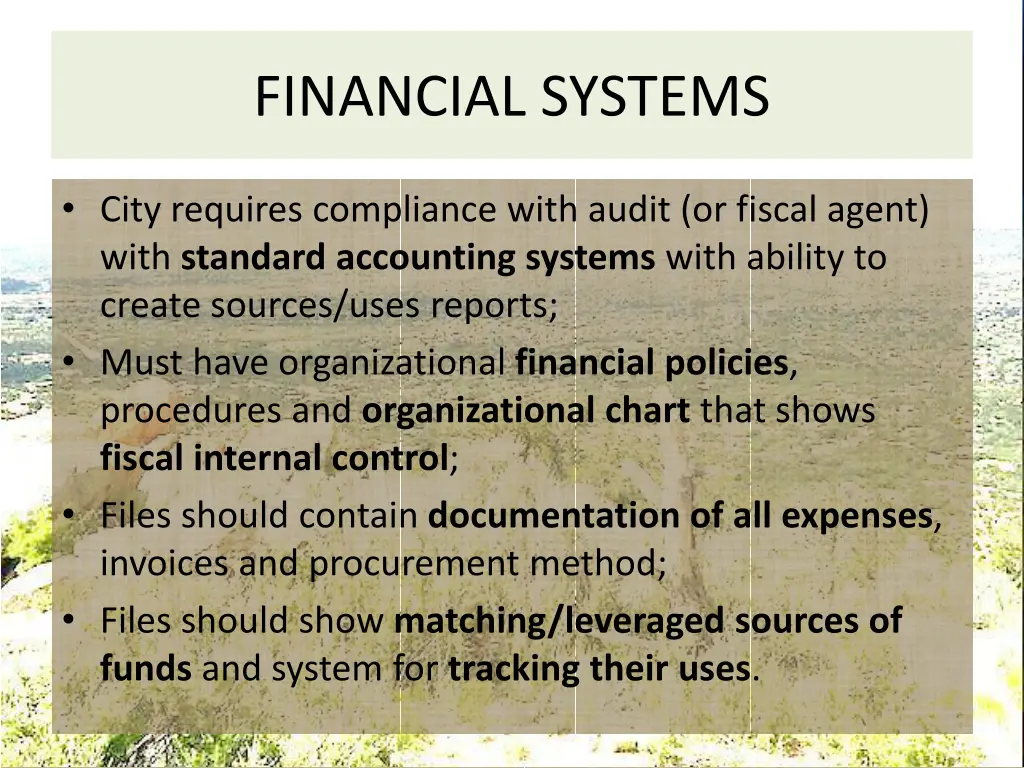 financial systems