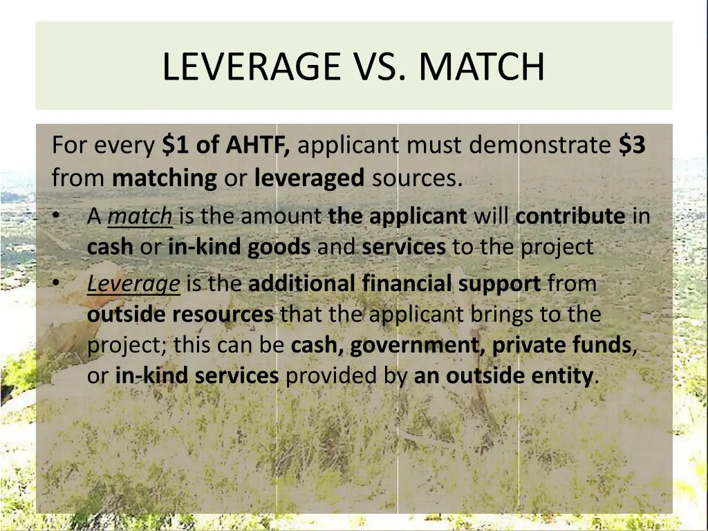 leverage vs match