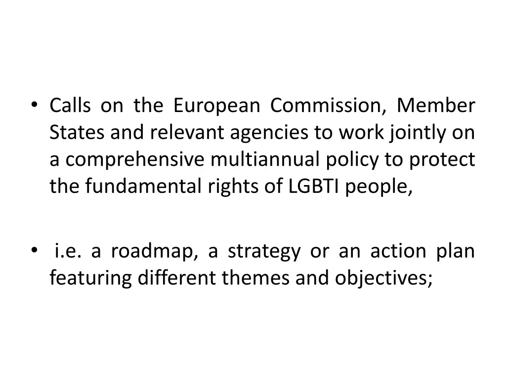 calls on the european commission member states