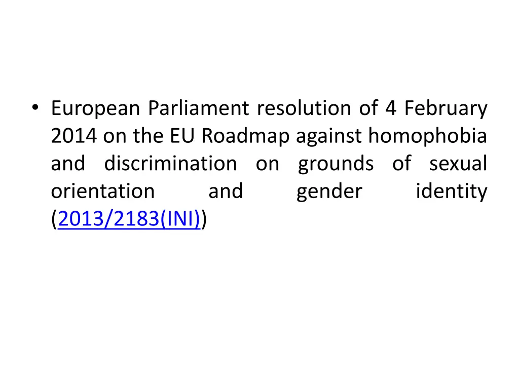 european parliament resolution of 4 february 2014