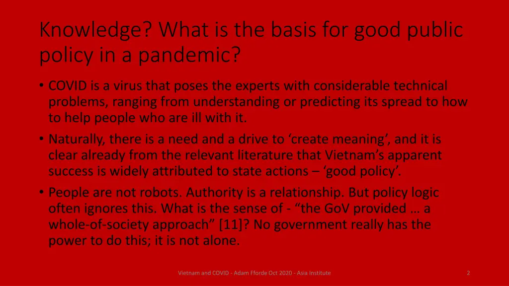 knowledge what is the basis for good public