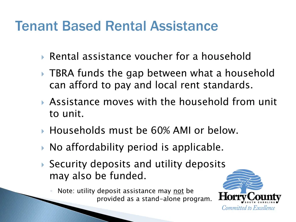 tenant based rental assistance