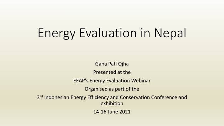 energy evaluation in nepal