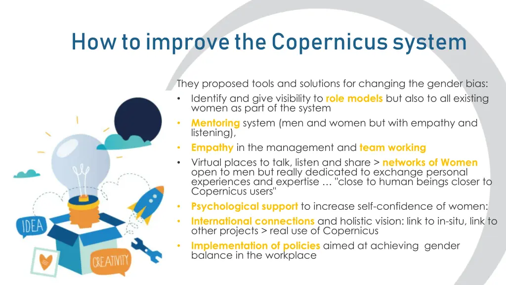 how to improve the copernicus system