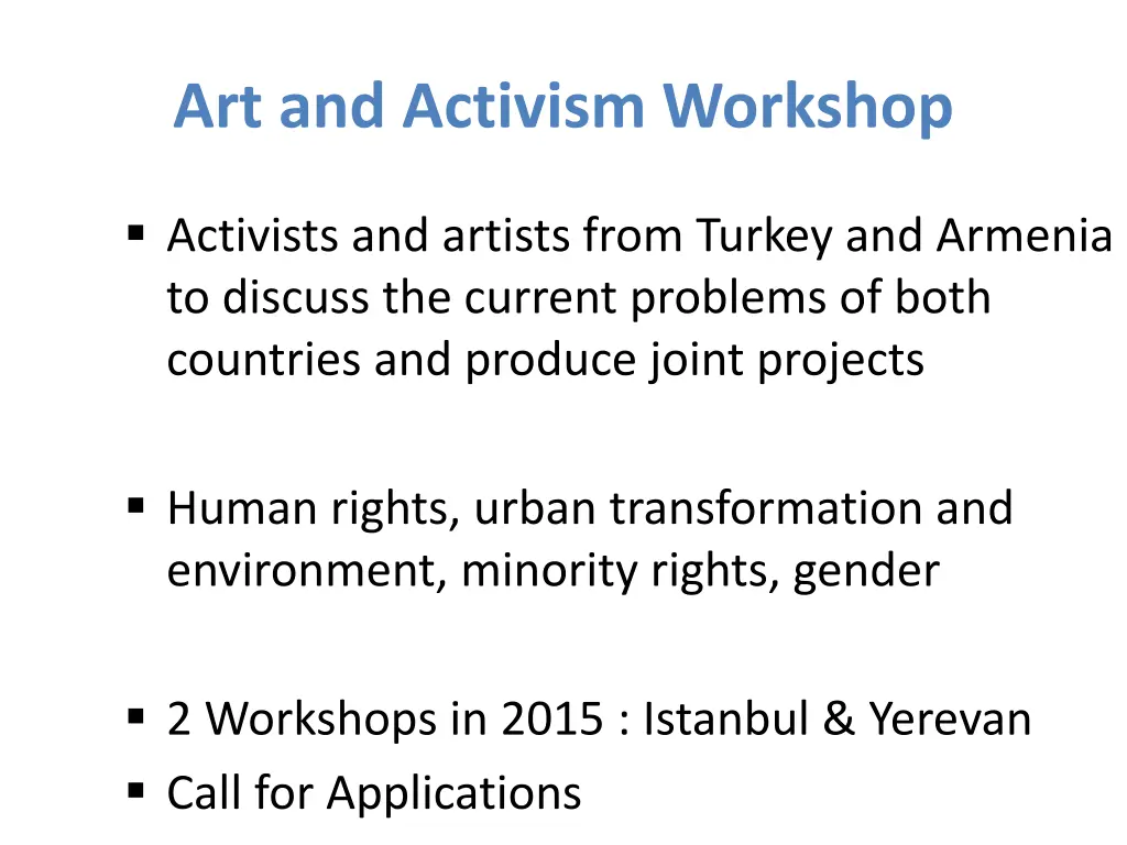 art and activism workshop