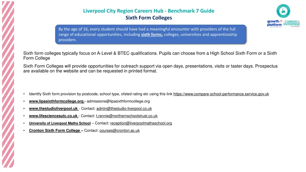 liverpool city region careers hub benchmark 3