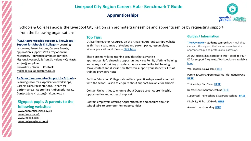 liverpool city region careers hub benchmark 4