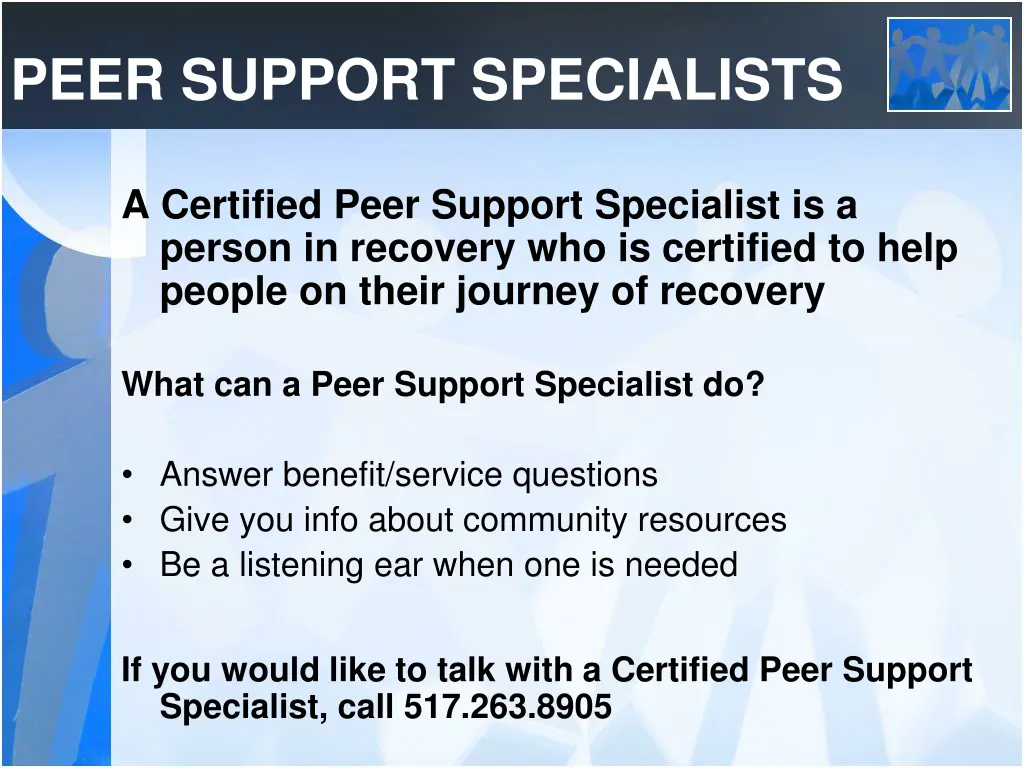 peer support specialists