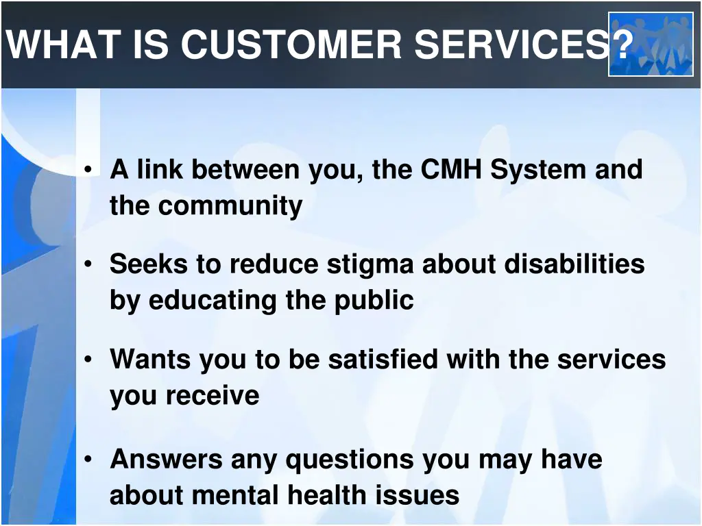 what is customer services