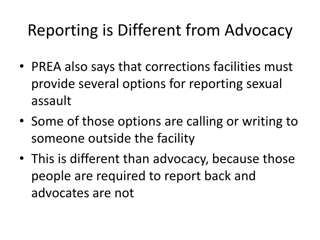 reporting is different from advocacy