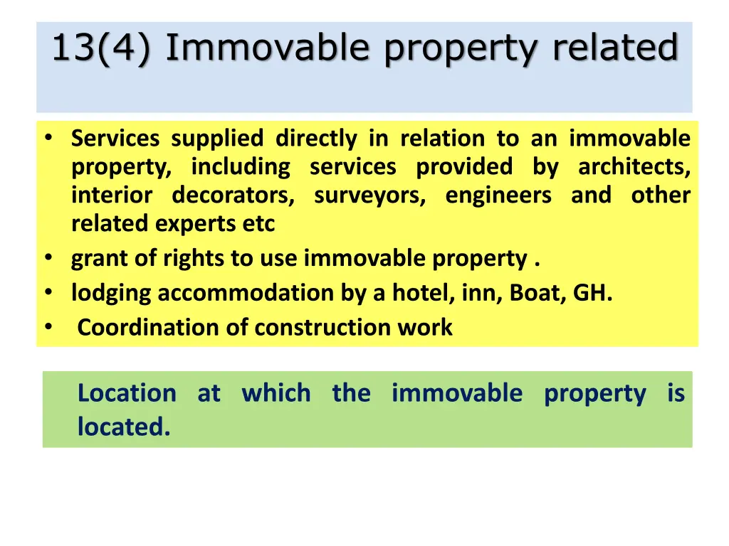 13 4 immovable property related