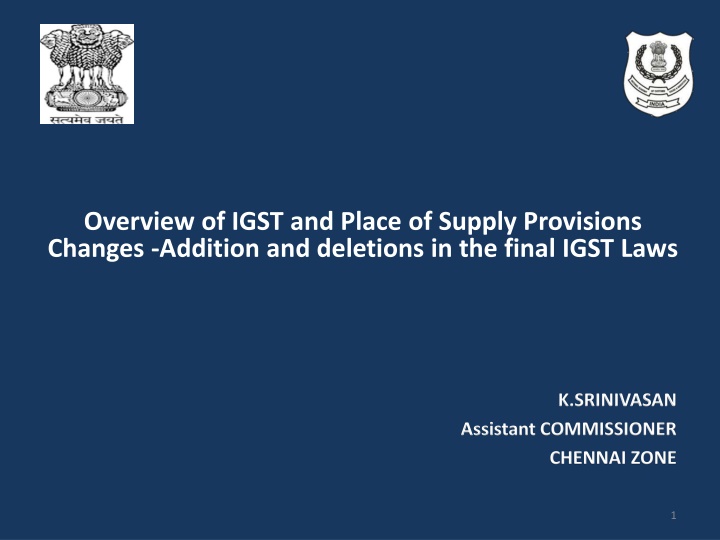 overview of igst and place of supply provisions