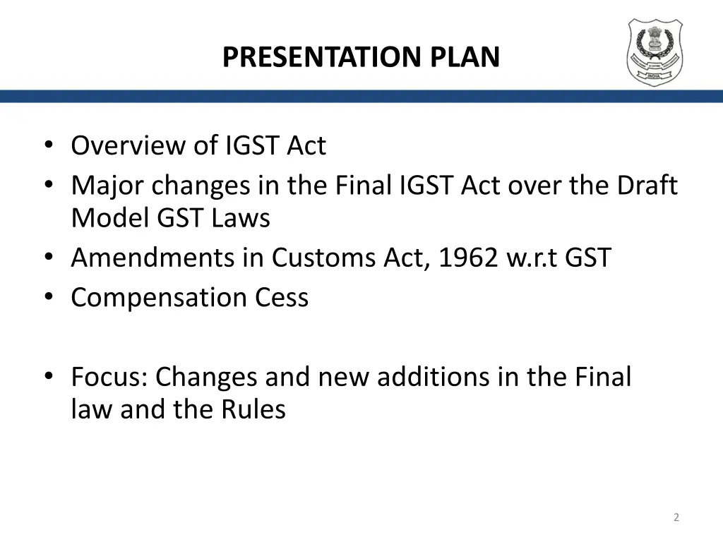 presentation plan