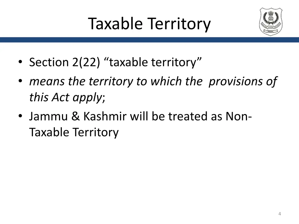 taxable territory