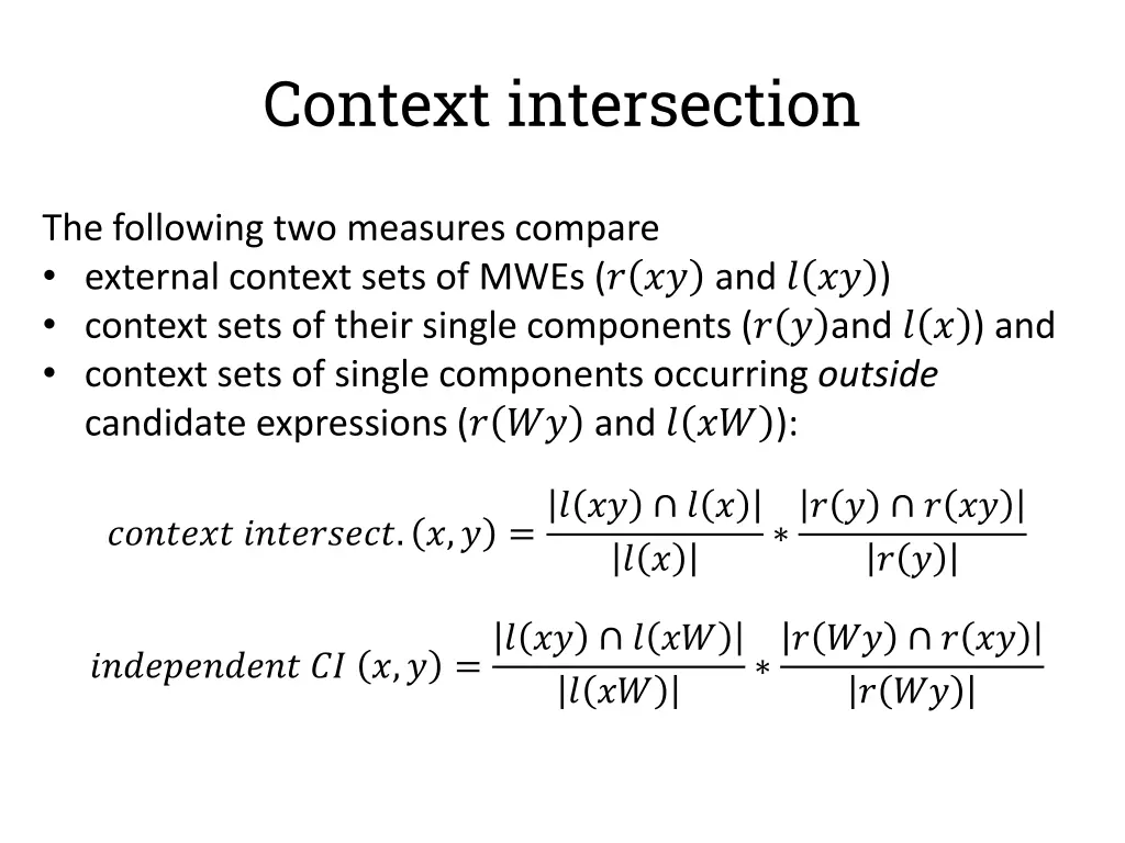 context intersection