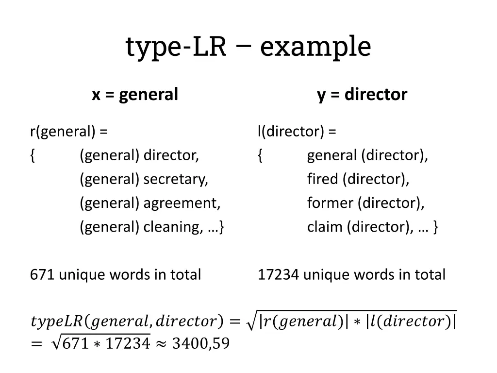 type lr example