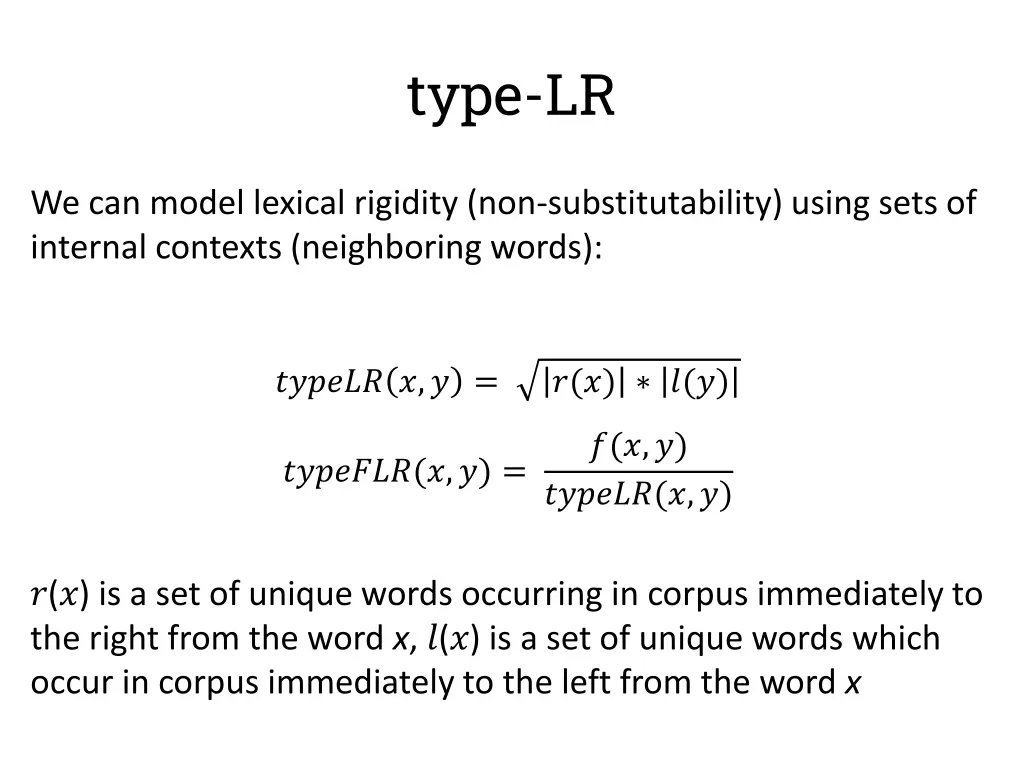 type lr