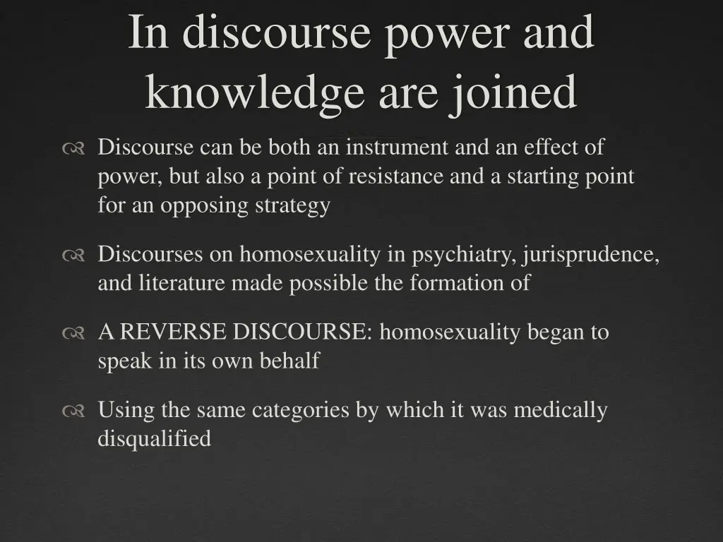 in discourse power and knowledge are joined