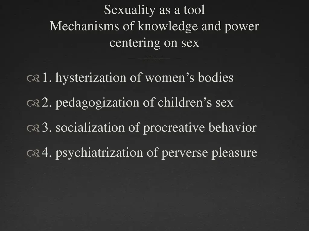 sexuality as a tool