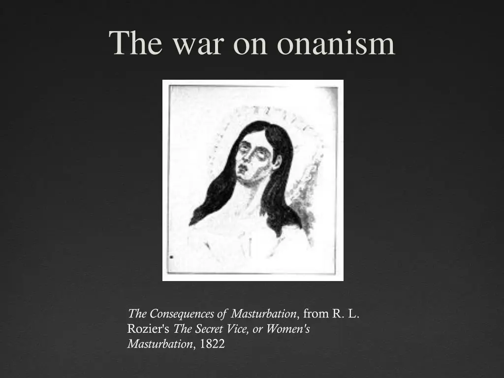 the war on onanism