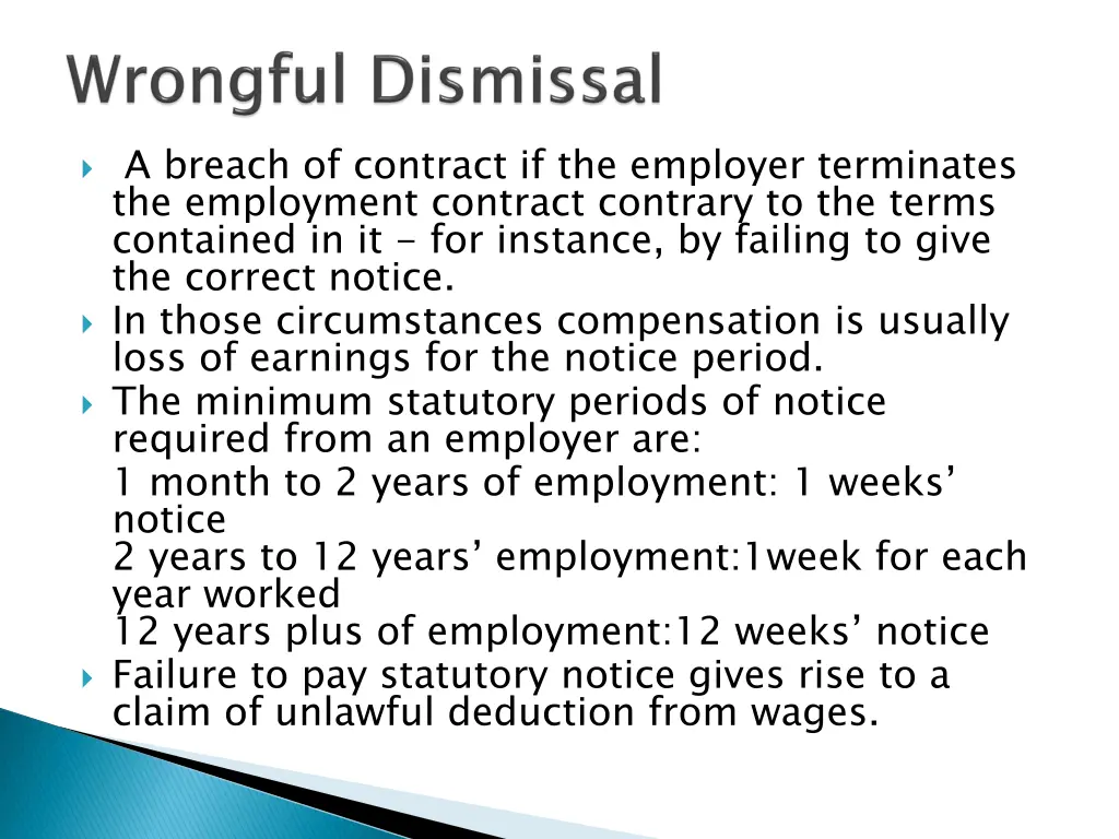 a breach of contract if the employer terminates