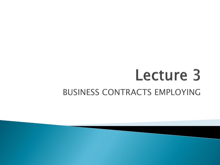 business contracts employing