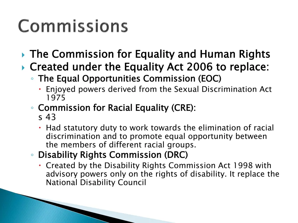 the commission for equality and human rights