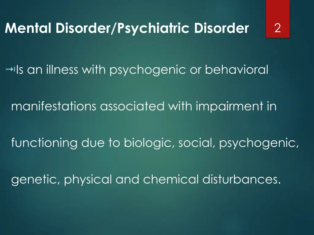 mental disorder psychiatric disorder