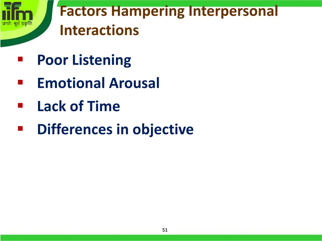 factors hampering interpersonal interactions