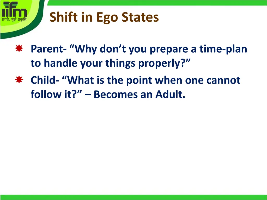 shift in ego states