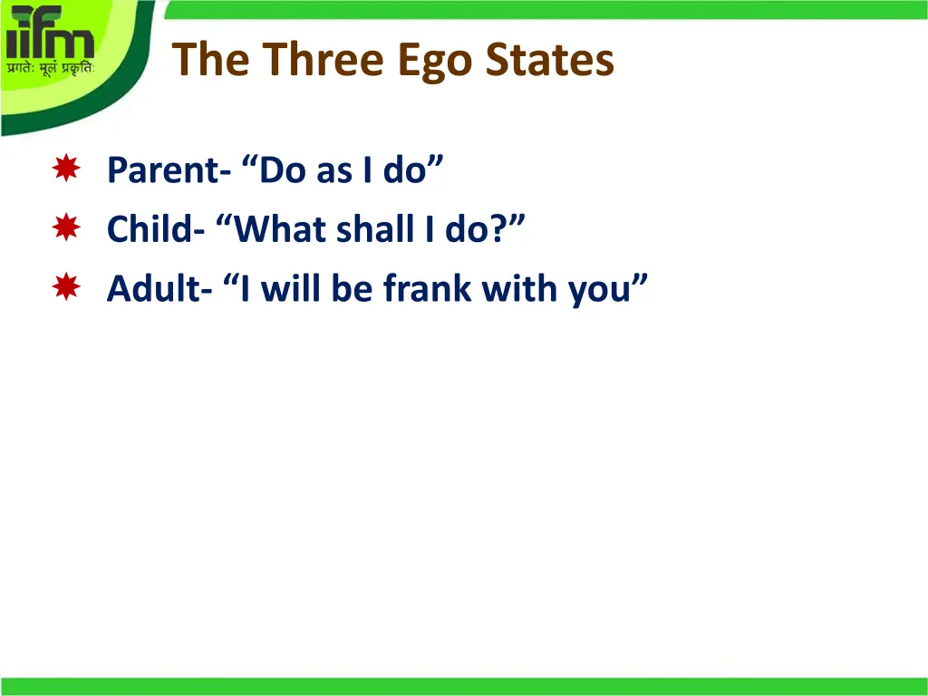 the three ego states