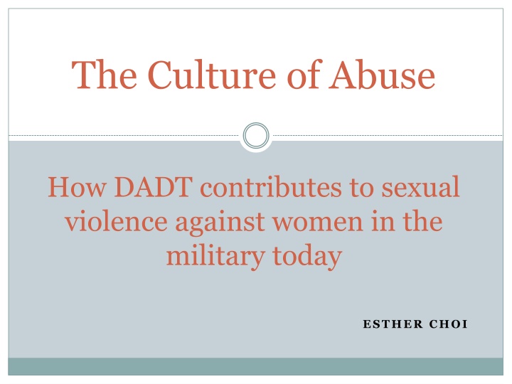 the culture of abuse