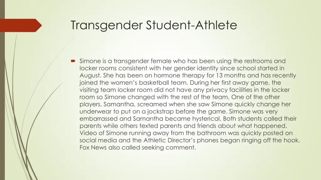 transgender student athlete