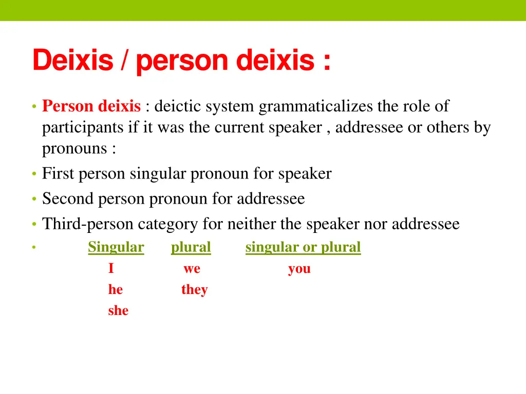 deixis person deixis