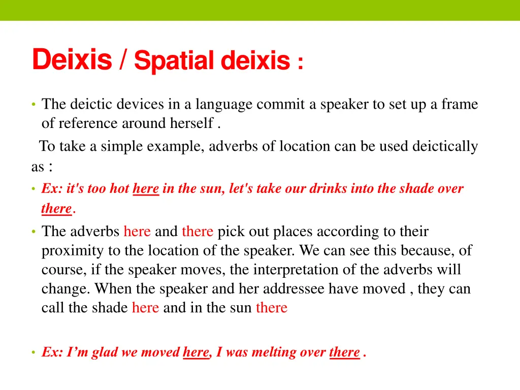 deixis spatial deixis