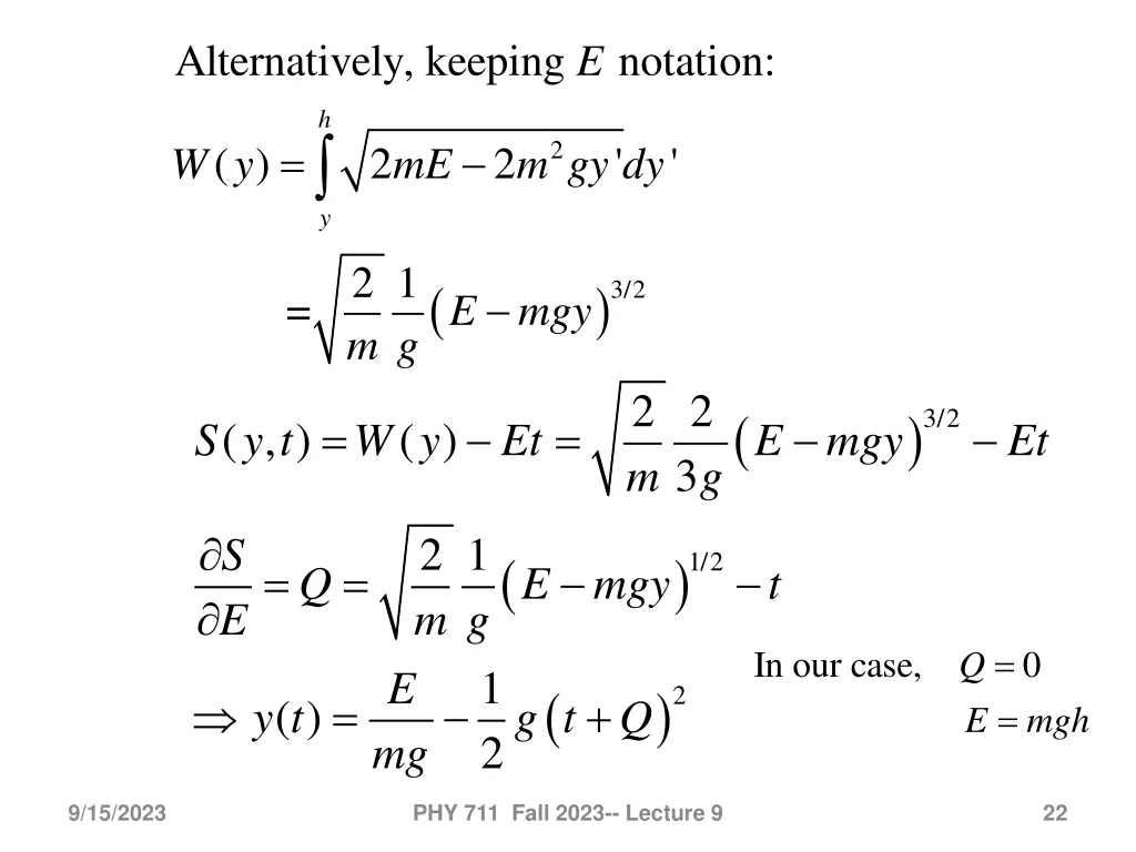 alternatively keeping notation