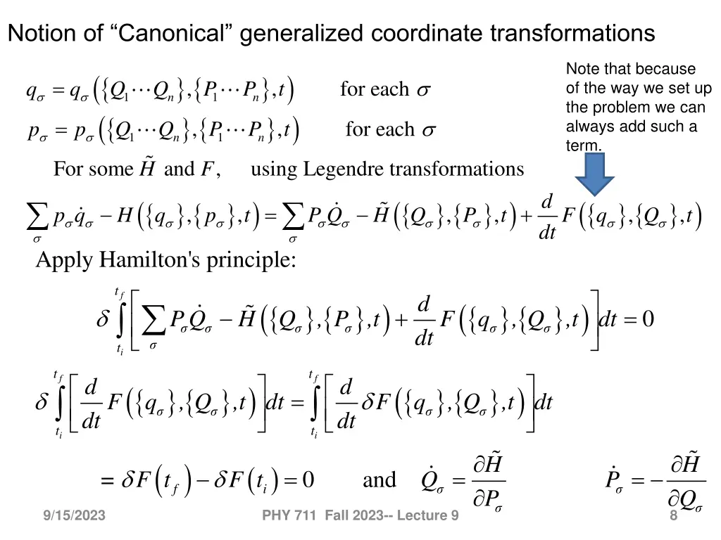 notion of canonical generalized coordinate