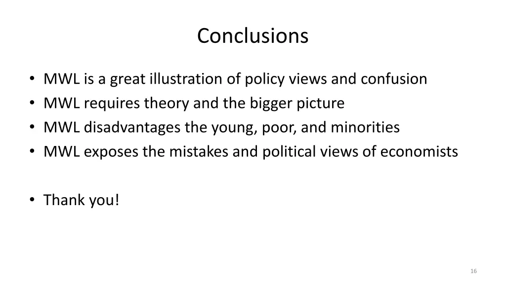 conclusions