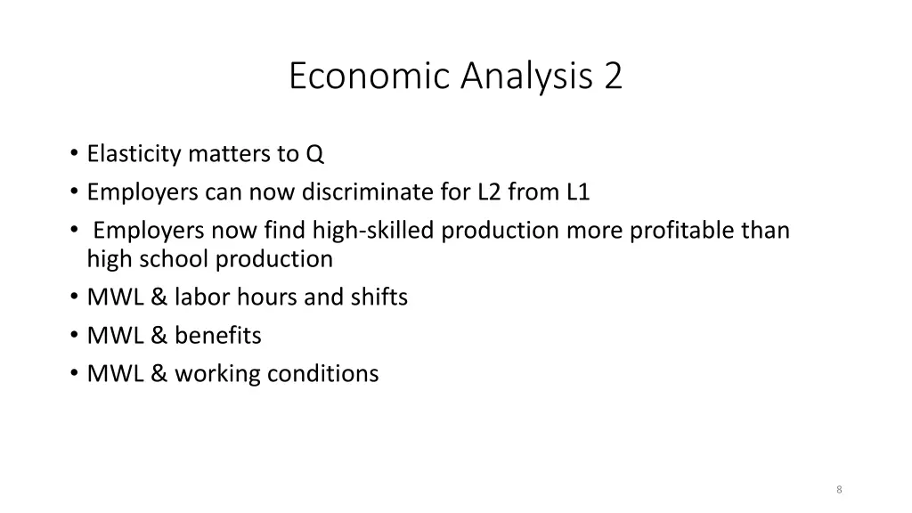 economic analysis 2