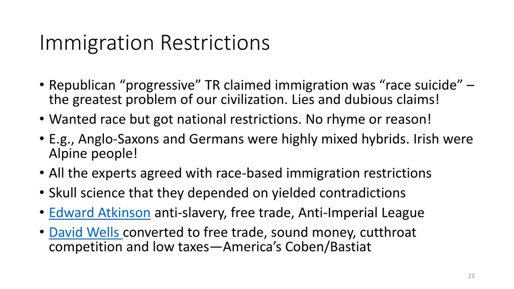 immigration restrictions