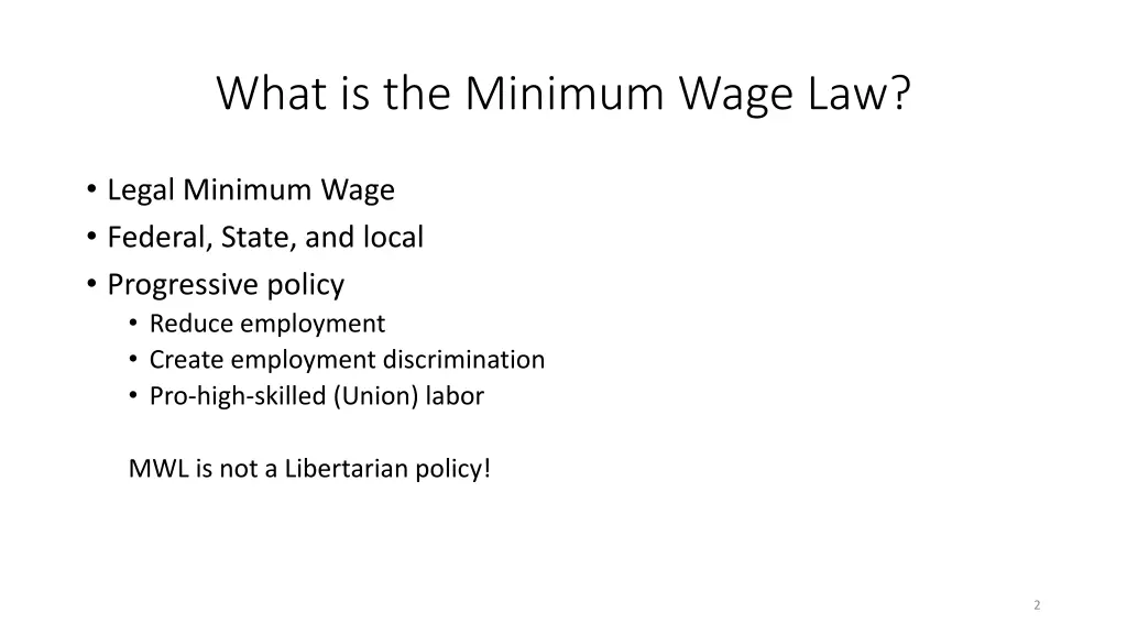 what is the minimum wage law