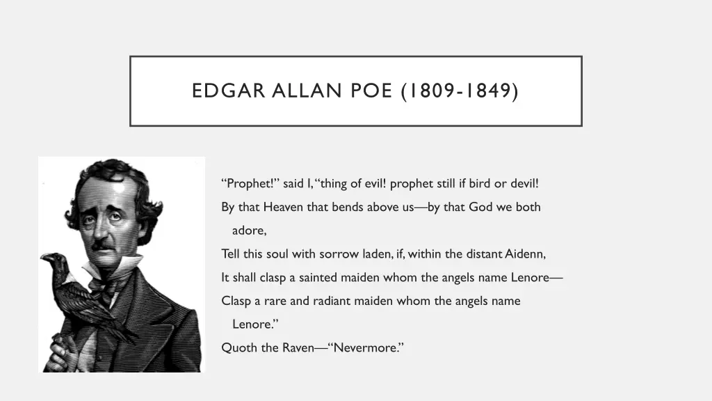 edgar allan poe 1809 1849 1