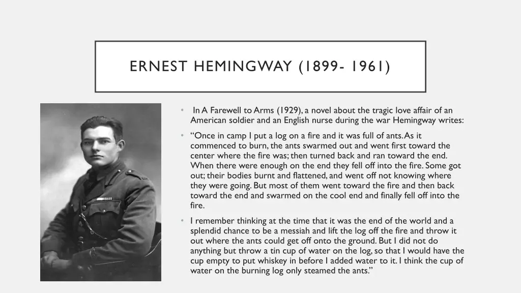 ernest hemingway 1899 1961