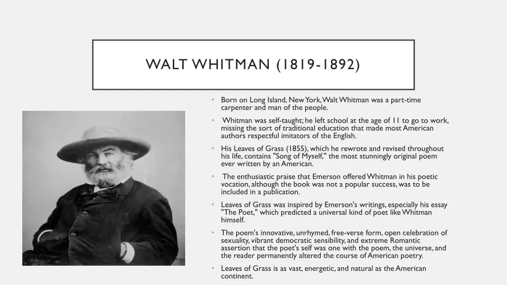 walt whitman 1819 1892