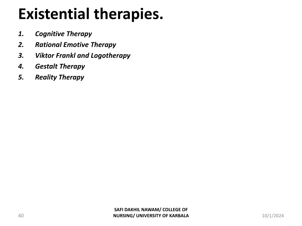 existential therapies