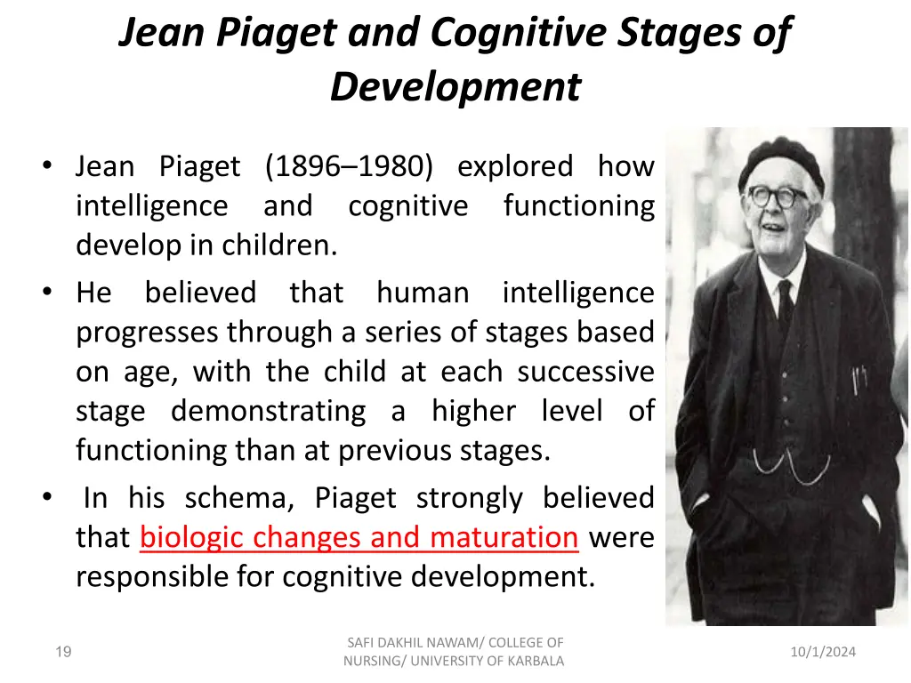 jean piaget and cognitive stages of development